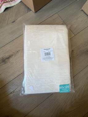 Continental 105556 Ivory Oblong Tablecloth 60x120 inches